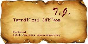Tarnóczi János névjegykártya